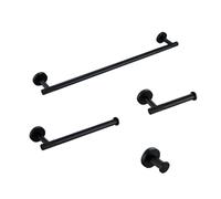 LDCBFTR Accesorios de baño Negro Mate Juego con latón de la Toalla de Toalla de Toalla de Toallas WFJ