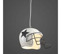 LDCBFTR Candelera LED Moderna, Luz de Colgante de Personalidad Retro, Estudio de Casco Creativo Estudio de la Sala de Estar Café Restaurante Lámpara Colgante de iluminación Colgante (Color: Blanco)