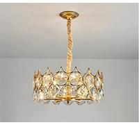 LDCBFTR Candelier, Luxury Crystal Chandeliers después de Las Luces de la Sala de Estar Moderna - Lámparas de Comedor de Dormitorio Cristal de araña Moderna (Oro, Blanco y diádico Blanco Caliente)