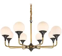 LDCBFTR Capitán de 6 Luces Candelera de Oro de Mediados de Siglo Lámparas Colgantes de Montaje de Semi Descarga para Comedor de la Cocina iluminación de la Cocina 8t 8t