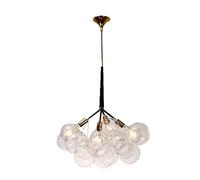 LDCBFTR Lámpara de araña LED Moderna, lámpara Colgante Ajustable de Burbujas de Vidrio, lámpara Colgante incandescente para Comedor, Sala de Estar, Luces Colgantes de Dormitorio