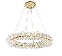 LDCBFTR Lámpara de Techo de Cristal Moderna Luces de Isla de Cocina Accesorio de iluminación Colgante Luces de Pasillo Techo Empotrado Iluminación de araña Dorada φ40cm φ60cm y φ80cm