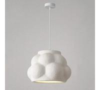 LDCBFTR Luces Colgantes Creativas de Resina, Luces Colgantes de hormigón E27 Modernas, Accesorio de iluminación Colgante nórdica de la Isla de Cocina, candelabros de Cemento Industrial (Blanco)