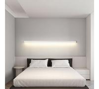 LDCBFTR Luces de Pared Luces LED Moderno Long Aluminio Rectangular Diseño de decoración nórdica Interior Lectura de la Noche para la Sala de Estar (150 cm Luz Blanca Blanca)
