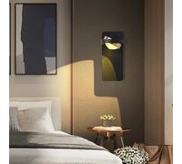 LDCBFTR Luces de Pared Luces Modern Industrial Swing Brazo Cerámica de Madera con lámpara de Interruptor de Encendido/Apagado para el Dormitorio (b)