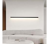LDCBFTR Luces de Pared Luces Modern Led Long Aluminio Rectangular Diseño de decoración nórdica de Interior Lectura para la Sala de Estar para la Sala de Estar (150 cm de luz Blanca Negra)