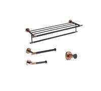LDCBFTR Rose Gold Matte Negro de Acero Inoxidable de Acero Inoxidable Soporte de Hardware de toallero Soporte para el Rollo de Papel higiénico WFJ