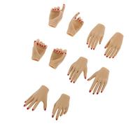 LDDIFHWW 10 Piezas de Accesorios para Modelos de Manos Femeninas a Escala 1:6. Manos de Repuesto para Figuras, Fabricadas en PVC, para Figuras Femeninas de 12, Marrón