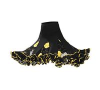 LDDIFHWW Falda Flamenca, Falda Corta de Baile, Falda con, Traje de Mujer, Amarillo, 62cm