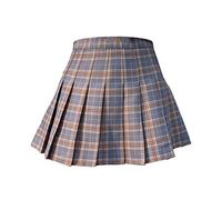 LDDIFHWW Falda Plisada de Mujer, Uniforme de Tenis, Faldas de Animadora con Forro, Plaid L, universal