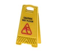 LDDIFHWW Letrero de Advertencia en Miniatura para Decoración de Casas de Muñecas, Escala 1:12, Aleación, 1 Pulgada, Mini Letrero de Precaución para Pisos, Idea, Piso Húmedo