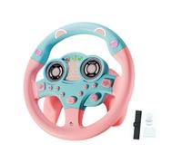 LDDIFHWW Simulador de Conducción con Simulación de Volante Y Efectos de Sonido para Niños: Ideal para Juegos de rol Y Juegos Interactivos, Rosa