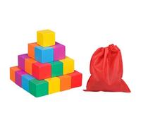 LDDIFHWW Y Cubos Clasificadores Hechos de Coloridos Bloques de Construcción Cuadrados de Madera: Juguete Matemático para Promover La Motricidad Fina, Juguete E, 2 Cm 30 Piezas