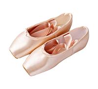 LDDIFHWW Zapatillas de Punta de Ballet Profesionales de con Cinta, Tallas US3-9, 38
