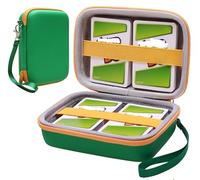 LDDYKZY Estuche Funda Compatible con el UO Juego de Cartas, Organizador Portátil Impermeable Que, Caja de Almacenamiento para Tarjetas, Caja de Almacenamiento de Cartas Intercambiables(Verde)