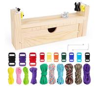 LDERFIV Plantilla Paracord Jig Kit de Fabricante de Pulseras Telar para Hacer Pulseras Herramienta de Fabricación de Muñequeras con Hebillas de Paracord para Trenzar Tejer Trenzado Pulseras DIY
