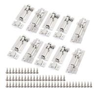 LDEXIN 2 Piezas Cerradura de Pestillo Deslizante de Seguridad para Puerta Cerradura de Puerta con Perno de Barril de Puerta de Acero Espesado Sl