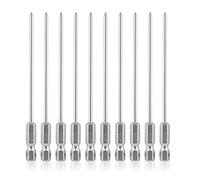 LDEXIN Juego de 10 puntas de destornillador de cabeza hexagonal, puntas magnéticas de 1,5 mm, punta de bola magnética con vástago hexagonal de 1/4 pulgadas, longitud de 100 mm