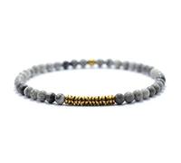 LDGSUPH 1 pulsera bohemia hecha a mano de madera antigua, piedra natural a, joyería for hombres, lava(Map Stone)