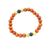 LDGSUPH 1 pulsera de Buda con cuentas madera oración, pulseras rosario ajustables, joyería yoga for hombres y mujeres, color rojo(Bruin)