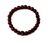 LDGSUPH 1 pulsera de rosario con cuentas madera, regalos joyería, oración y meditación Buda budista chino sándalo, color rojo(Red)