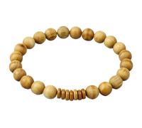 LDGSUPH 1 unidad de cuentas madera Natural con cáscara coco, pulseras for hombres, pulsera meditación for mujeres, estirada, joyería oración, regalo Yoga(Yb,19cm)