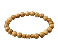 LDGSUPH 1 unidad de cuentas madera Natural con cáscara coco, pulseras for hombres, pulsera meditación for mujeres, estirada, joyería oración, regalo Yoga(Hd,23cm)