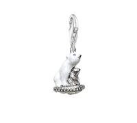 LDGSUPH Abalorio colgante de oso polar de hielo, plata de ley 925, apto for pulseras y collares, regalo del día de San Valentín for mujeres, hombres y niñas(Ring)
