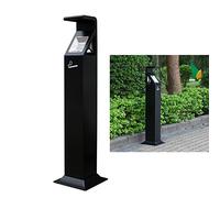 LDGSUPH Cenicero de pie acero inoxidable for exteriores, bandeja ceniza contemporánea, ceniceros metal comerciales for patio exterior alto, cenicero independiente