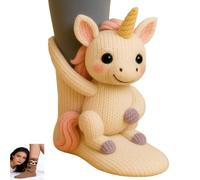 LDGSUPH Chaussettes à motifs animaliers crochetées à la main, chaussettes d'hiver chaudes à motif 3D, faites main et confortables. (1pair-10,Talla única)