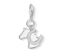 LDGSUPH Colgante De Caballo con Herradura, Amuleto De La Suerte De Plata De Ley 925, Compatible con Pulseras Y Collares Europeos De Cadena De Serpiente.