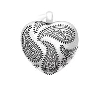 LDGSUPH Colgante De Plata De Ley 925, Colgante De Medallón De Corazón Grande, Joyería Europea, Accesorios, Regalo Romántico For Mujeres, Hombres Y Niñas.