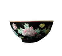 LDGSUPH Cuenco de arroz porcelana estilo palacio antiguo chino, 11 cm 4,5 pulgadas Productos fábrica Cerámica Pintado a mano Pastel Millón flores