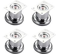 LDGSUPH Elevadores de Muebles, Bloques elevación, Protectores Piso, 4 Piezas Patas Cocina Acero Inoxidable gabinete Mesa, Metal for Escritorio con S(6cm/2.4in)