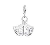 LDGSUPH Máscaras De Teatro Encantos Colgante, 925 Plata De Ley Vintage Encanto Colgantes Regalo para Mujeres Y Hombres