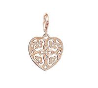 LDGSUPH Ornamento Corazón Encantos Colgante, 925 Plata De Ley Colgante De Encanto Étnico Europa DIY Joyería Regalo Para Mujeres Hombres