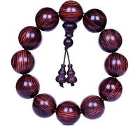 LDGSUPH Pulsera, De Cuentas Oración Madera Redwood Natural Meditación Budista Mala Pareja Joyería Elástica