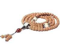 LDGSUPH Pulsera, De Madera 108 Mala Cuentas Oración Rudraksha Natural Meditación Budista Tibetana Collar Textura Única Joyería Pareja