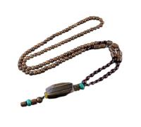 LDGSUPH Pulseras con cuentas, joyería de pulsera, collares Collar hecho a mano unisex Cuentas madera colgante étnicas Regalo larga