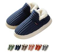 LDGSUPH Zapatillas de lana gruesas y cálidas, unisex, aptas tanto para uso interior como exterior, cómodas y cálidas. (1PAIR-Blue,36)