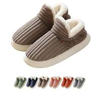 LDGSUPH Zapatillas de lana gruesas y cálidas, unisex, aptas tanto para uso interior como exterior, cómodas y cálidas. (1PAIR- Gray,47)