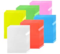 LDHHYH 120 Piezas Fundas Plastico A4, Fundas Transparentes A4 de 6 Colores, 0,14 mm, Carpetas L Abiertas para Documentos, Oficina, Escuela, Archivo y Proyectos