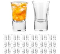 LDHHYH 36 Piezas Vasos Chupito Cristal 25 ml, Chupitos Cristal en Set 6 x 6, Vasos de Chupito Transparentes para Licor, Mesa Dulce, Bar, Fiesta y Eventos