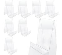 LDHHYH 8 Piezas Soportes para Libros, Soportes Portadocumentos Transparentes, acrílico, Soportes para Libros de 10 x 15 cm, Soportes Portadocumentos de acrílico Transparente