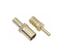 LDHNFBYV 4 6 8 10 12 14 16 19 25 mm Espiga de Manguera Reductor de Cola de Manguera Adaptadores Iguales Accesorio de tubería de latón(OD19mm to OD19mm)