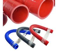 LDHNFBYV Tubo Corrugado de Alambre de Acero Rojo Tubo de radiador de Agua for Entrada de Aire Unión de Goma de Alta presión Manguera de Silicona del intercooler ID16-110(900mm,ID 22mm)
