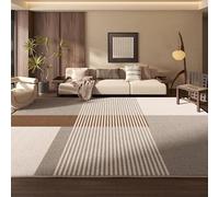 Ldiuttu Alfombras Sala Grande 180 x 280 cm Alfombra Antideslizante Suave para Dormitorio Interiores Oficina Comedor Líneas geométricas Modernas Gris Rojo