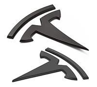 LDKH Insignia 3D Original de Coche, Pegatina de Repuesto de Metal para Tesla Model 3/S/X/Y 2017-2022, Pegatina de Repuesto T para Maletero Delantero y Trasero