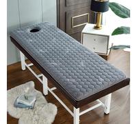 LDLCYCN Almohadilla De Cama De Masaje De Látex De Espuma Viscoelástica Gruesa Almohadilla Para Mesa Masaje Spa Con Banda Elástica Cubrecolchón Para Mesa De Masaje Face Cradl,E(4cm),180 * 70cm(T)