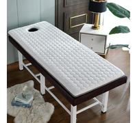 LDLCYCN Almohadilla De Cama De Masaje De Látex De Espuma Viscoelástica Gruesa Almohadilla Para Mesa Masaje Spa Con Banda Elástica Cubrecolchón Para Mesa De Masaje Face Cradl,D(3cm),180 * 60cm(R)
